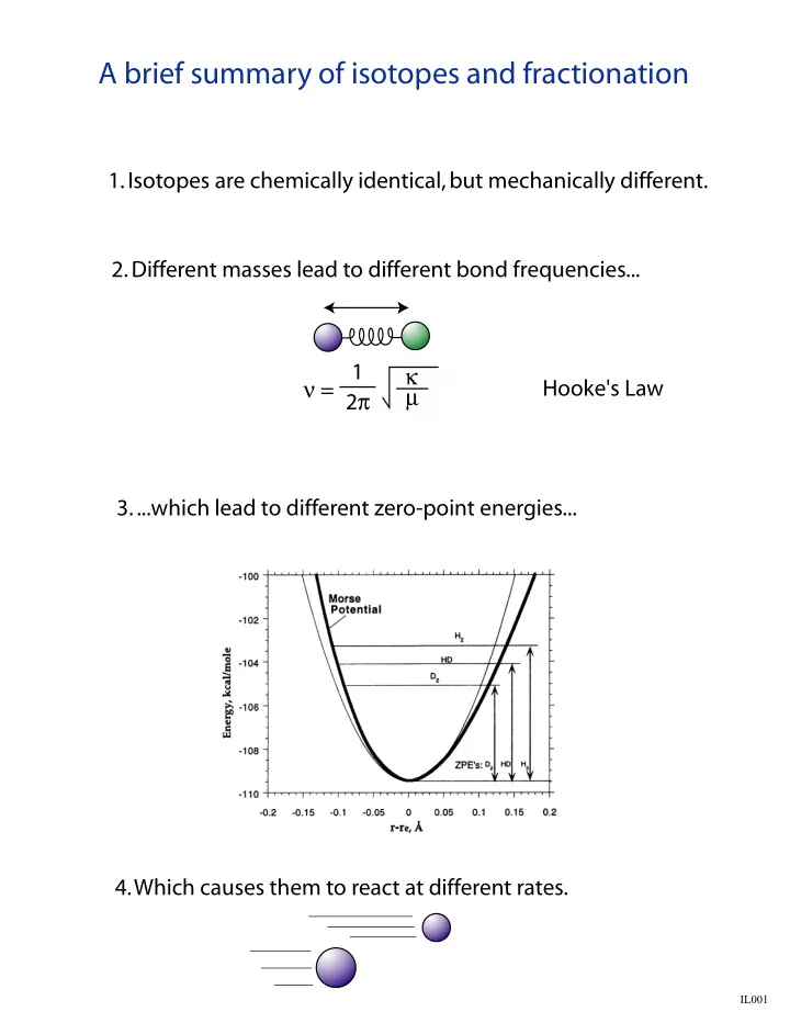 a brief summary of isotopes and fractionation