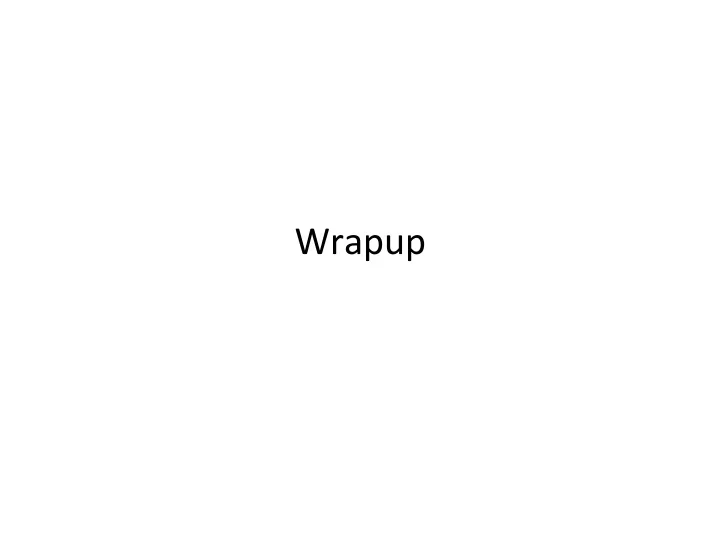 wrapup final exam