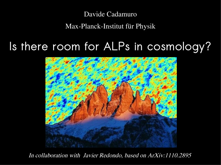 is there room for alps in cosmology