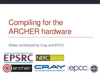 ARCHER hardware  Slides contributed by Cray and EPCC  Reusing this material  This work is licensed