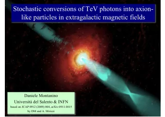 Stochastic conversions of TeV photons into axion-  like particles in extragalactic magnetic fields