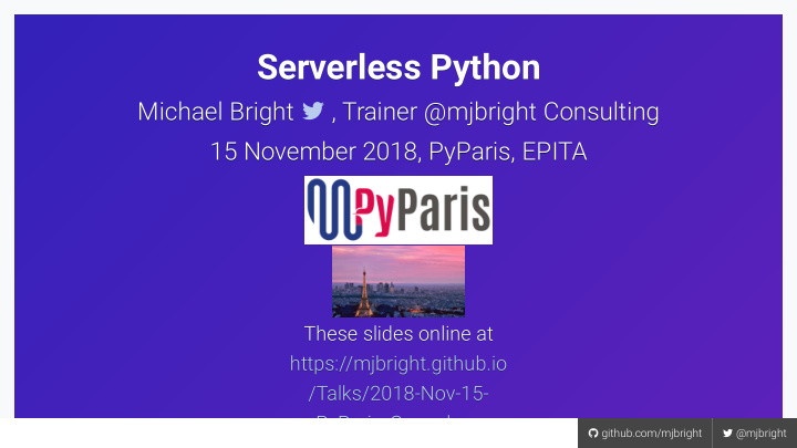 serverless python serverless python