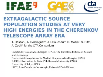 EXTRAGALACTIC SOURCE  POPULATION STUDIES AT VERY  HIGH ENERGIES IN THE CHERENKOV  TELESCOPE ARRAY