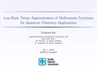 Low-Rank Tensor Approximation of Multivariate Functions  for Quantum Chemistry Applications