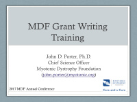 mdf grant writing training