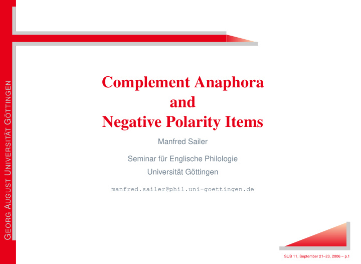 complement anaphora