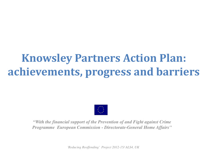 knowsley partners action plan achievements progress and