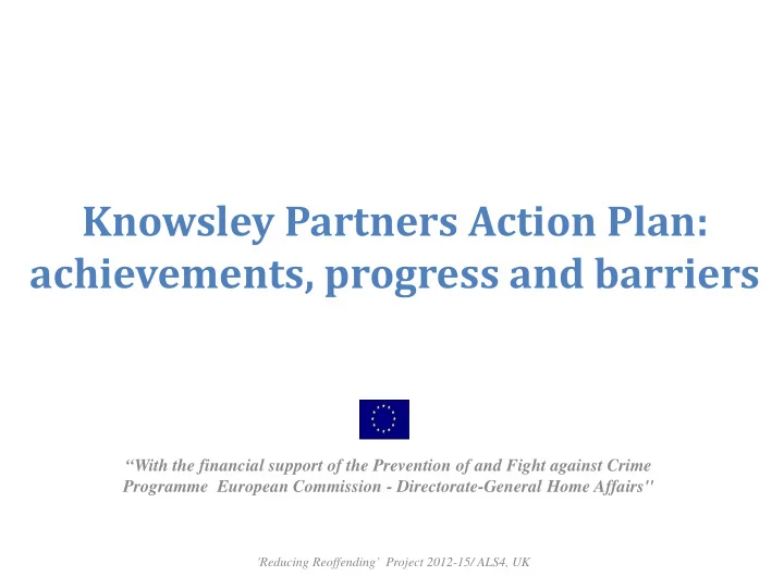 knowsley partners action plan achievements progress and