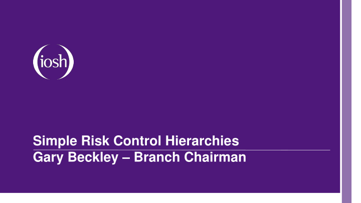 simple risk control hierarchies