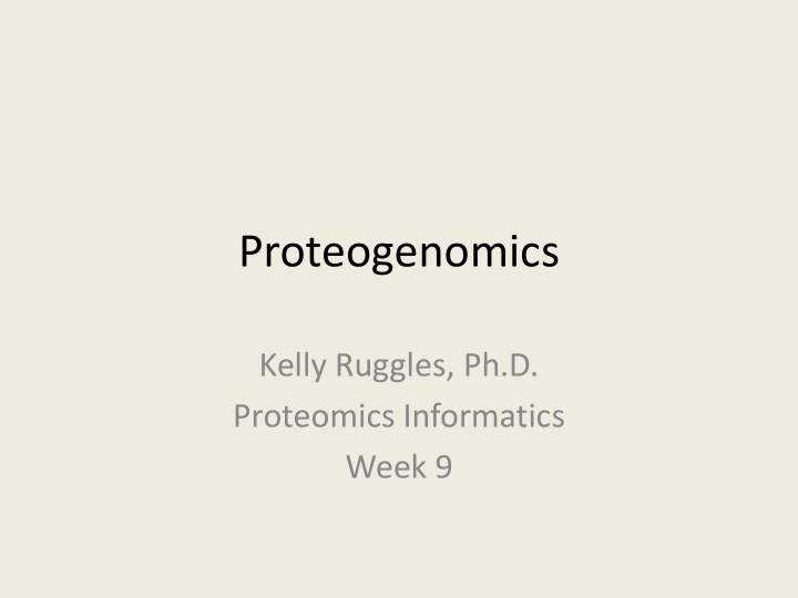 proteogenomics