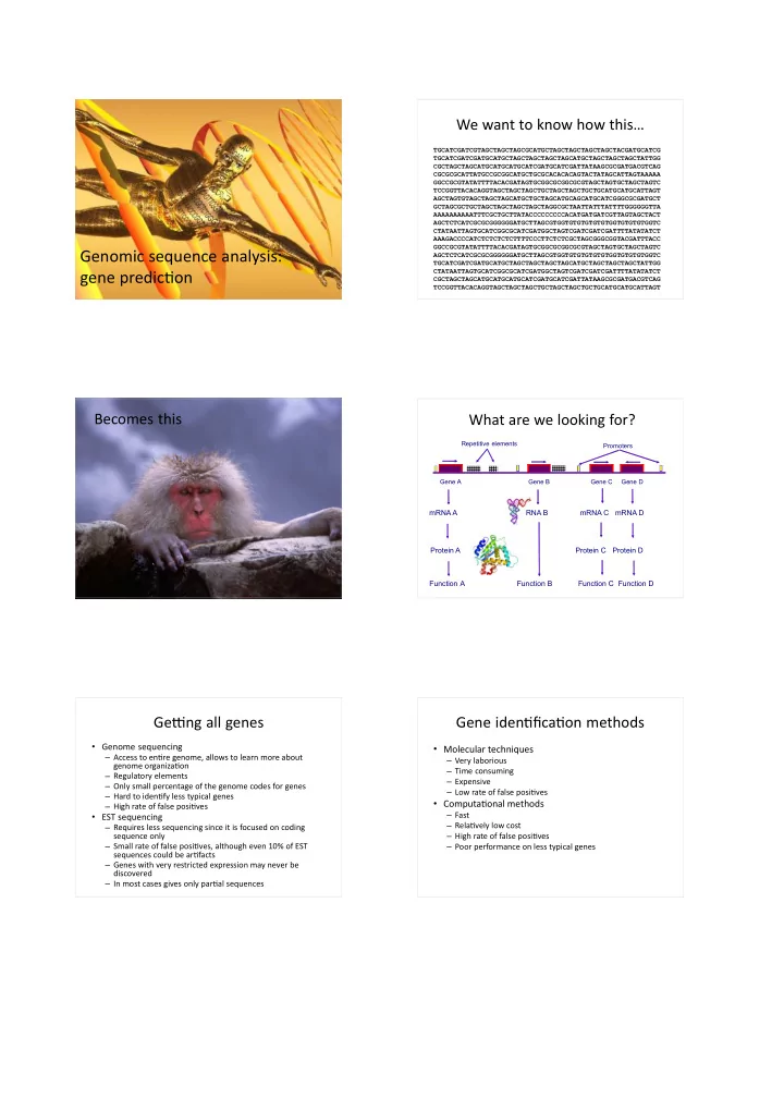genomic sequence analysis