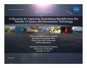 IAC-11.E5.2.2  A Structure for Capturing Quantitative Benefits from the  Transfer of Space and