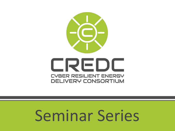 seminar series resiliency in the electricity subsector