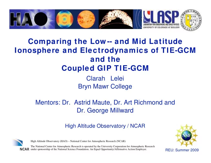 comparing the low and mid latitude ionosphere and