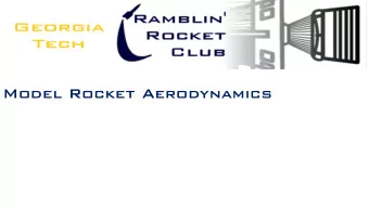 Model Rocket Aerodynamics  Some Terminology  Free stream  the flow far away S  planform area