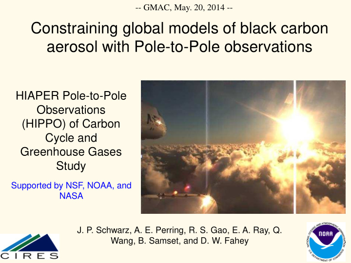 constraining global models of black carbon aerosol with