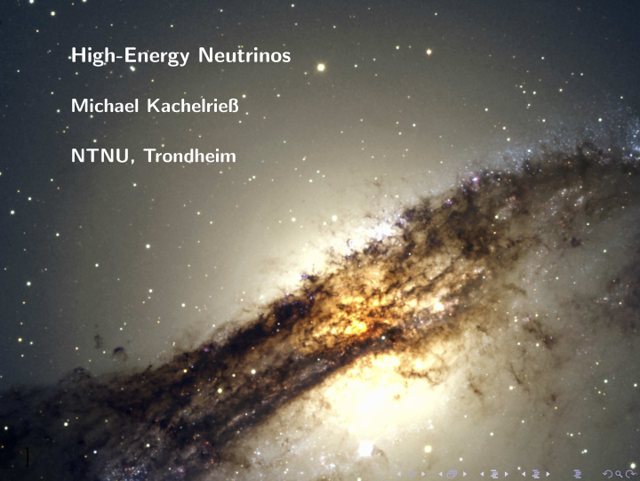 high energy neutrinos