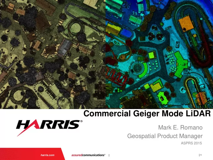 commercial geiger mode lidar
