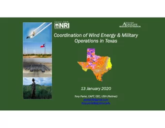 Coor  Coordination of Wind Energy &amp; Militar  dination of Wind Energy &amp; Military  y