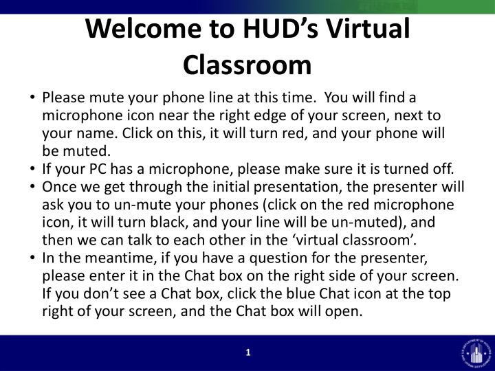 welcome to hud s virtual classroom