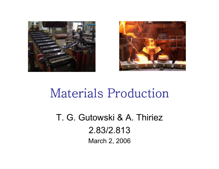materials production materials production materials