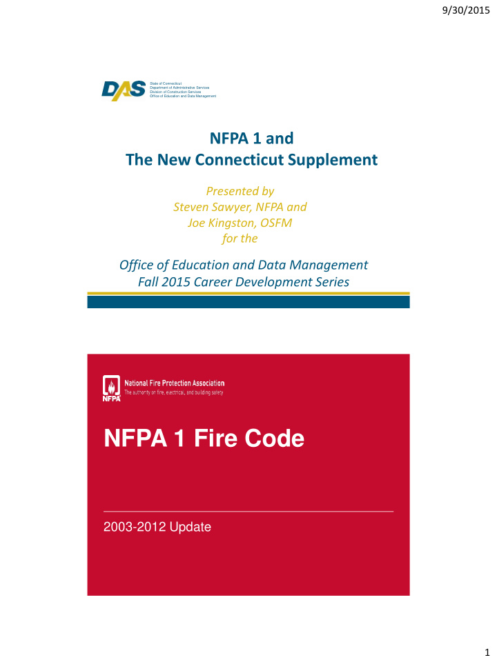 nfpa 1 fire code