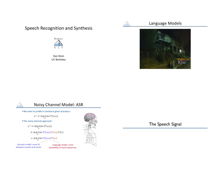 speech recognition and synthesis