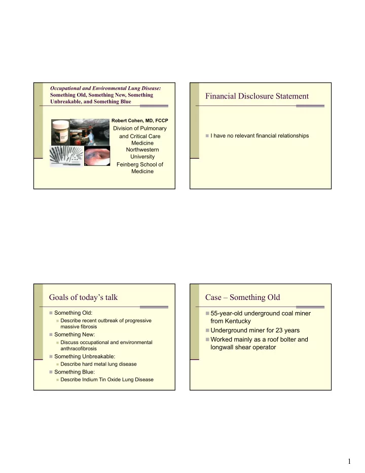 financial disclosure statement