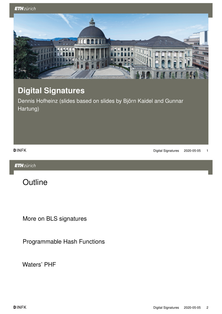 digital signatures