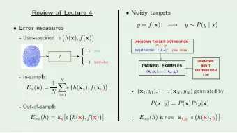 y  ou  -  User-sp  eied  e y = f ( x )     y  P ( y | x )  in  truder