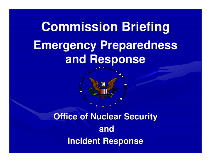 commission briefing