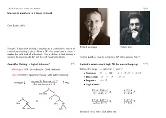 Montague   May  =  =  =  =  =  =  =  =  =  =  =  =  =  =  =  =  =  =  =  = Ann saw everyone