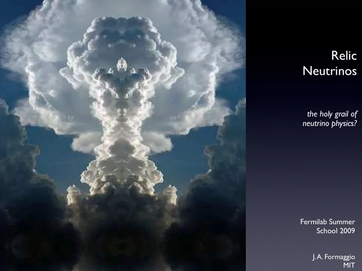 relic neutrinos