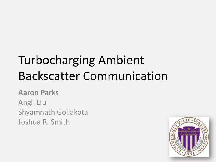 turbocharging ambient