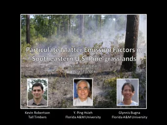 Kevin Robertson  Y. Ping Hsieh  Glynnis Bugna  Tall Timbers  Florida A&amp;M University  Florida