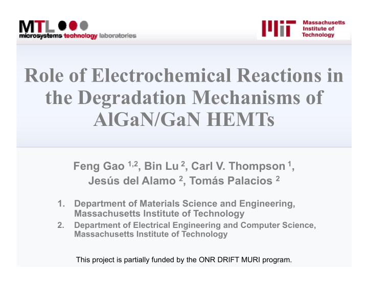 role of electrochemical reactions in the degradation