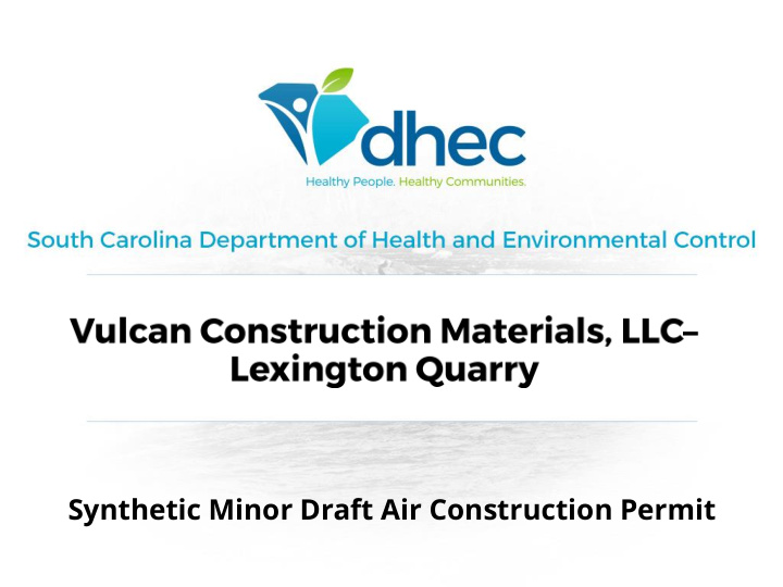 synthetic minor draft air construction permit stone