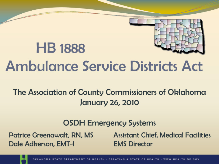 hb 1888 ambulance service districts act