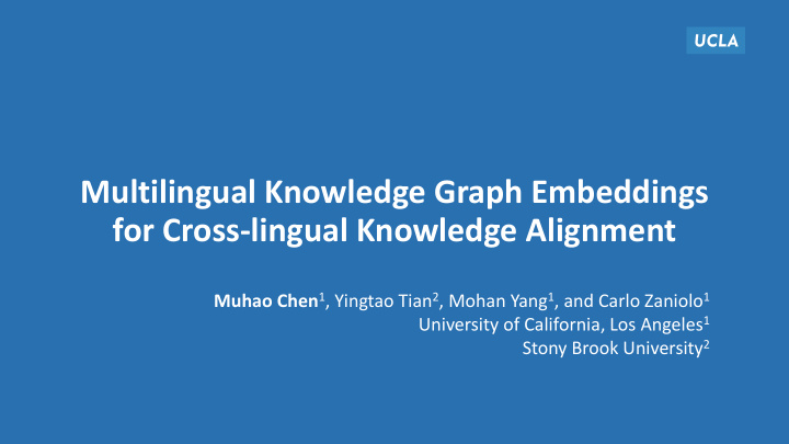 for cross lingual knowledge alignment