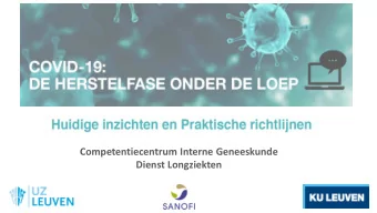 Competentiecentrum Interne Geneeskunde  Dienst Longziekten  OPENING THE FUTURE  Donderdag 14 mei