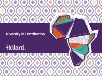 Diversity in Distribution  Bank  Accumulating  account  Burial society  savings clubs (6  of them!)