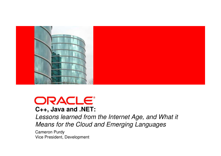 c java and net lessons learned from the internet age and