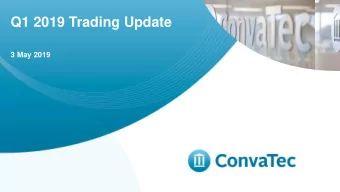 Q1 2019 Trading Update  3 May 2019  0  Disclaimer  THIS PRESENTATION IS NOT FOR RELEASE,
