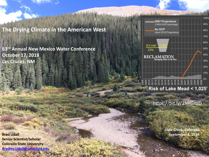 the drying climate in the american west