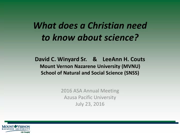 david c winyard sr leeann h couts mount vernon nazarene