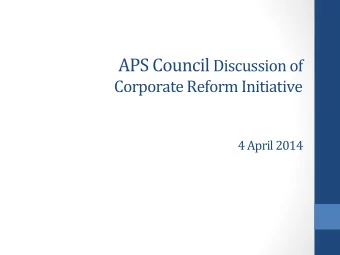 4  April  2014       Todays  Purpose   1. Update  you  on  what