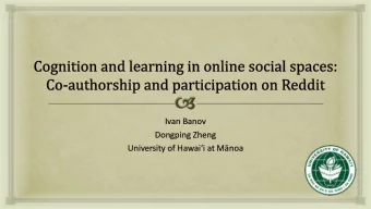Ivan Banov  Dongping Zheng  University of Hawaii at Mnoa  How do educational enskillment,