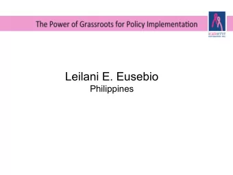 Leilani E. Eusebio  Philippines