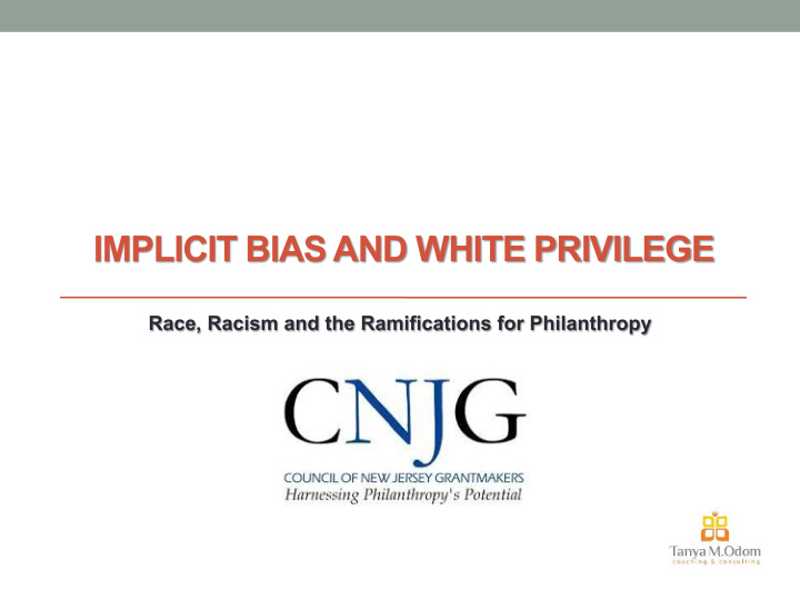 implicit bias and white privilege