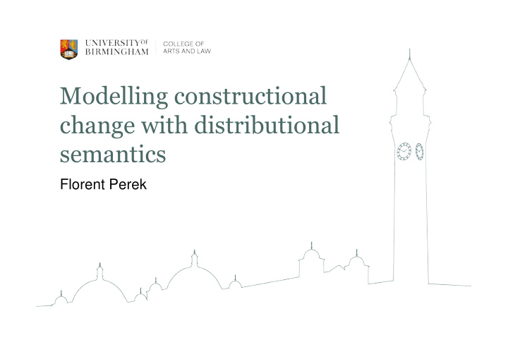 modelling constructional change with distributional